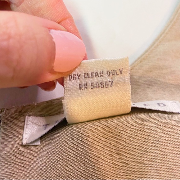 The Limited vintage khaki tank linen rayon mini dress - Picture 6 of 8
